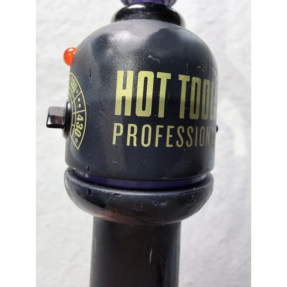 Hot Tools Professional Purple Ceramic Curling Iron‎ 1 Inch Adjustable Heat 430F